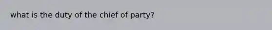 what is the duty of the chief of party?