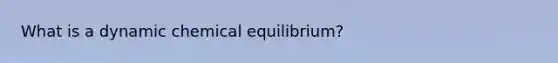 What is a dynamic chemical equilibrium?