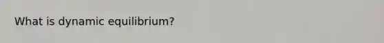 What is dynamic equilibrium?