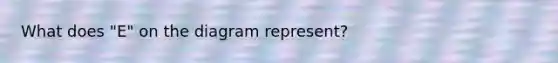 What does "E" on the diagram represent?