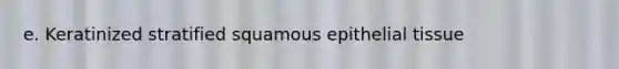 e. Keratinized stratified squamous epithelial tissue