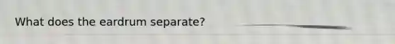 What does the eardrum separate?