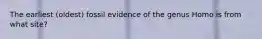 The earliest (oldest) fossil evidence of the genus Homo is from what site?
