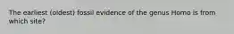 The earliest (oldest) fossil evidence of the genus Homo is from which site?