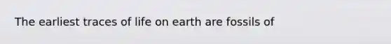 The earliest traces of life on earth are fossils of