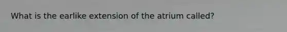 What is the earlike extension of the atrium called?