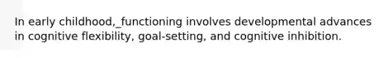 In early childhood,_functioning involves developmental advances in cognitive flexibility, goal-setting, and cognitive inhibition.