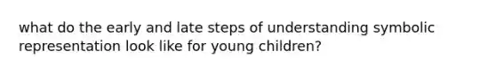 what do the early and late steps of understanding symbolic representation look like for young children?