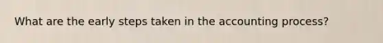 What are the early steps taken in the accounting process?