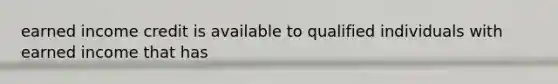 earned income credit is available to qualified individuals with earned income that has
