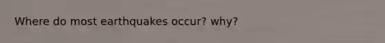 Where do most earthquakes occur? why?