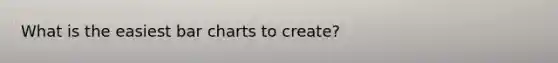 What is the easiest <a href='https://www.questionai.com/knowledge/kdDMLVsZUp-bar-chart' class='anchor-knowledge'>bar chart</a>s to create?