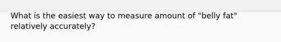 What is the easiest way to measure amount of "belly fat" relatively accurately?