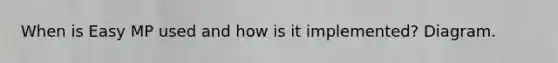 When is Easy MP used and how is it implemented? Diagram.