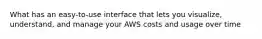 What has an easy-to-use interface that lets you visualize, understand, and manage your AWS costs and usage over time