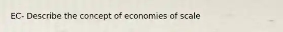 EC- Describe the concept of economies of scale