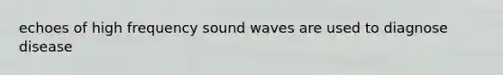 echoes of high frequency sound waves are used to diagnose disease