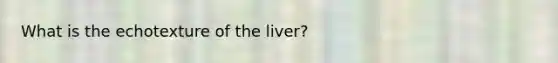 What is the echotexture of the liver?