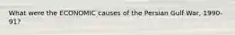 What were the ECONOMIC causes of the Persian Gulf War, 1990-91?
