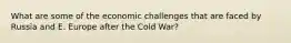 What are some of the economic challenges that are faced by Russia and E. Europe after the Cold War?