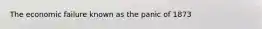 The economic failure known as the panic of 1873