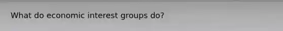 What do economic interest groups do?