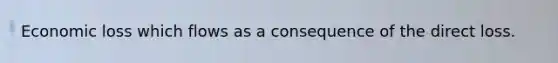 Economic loss which flows as a consequence of the direct loss.