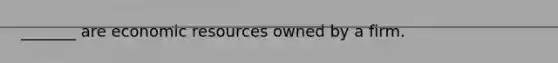 _______ are economic resources owned by a firm.