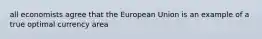 all economists agree that the European Union is an example of a true optimal currency area