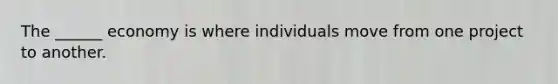 The ______ economy is where individuals move from one project to another.