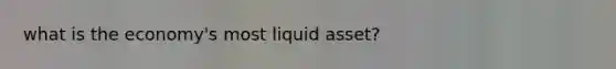 what is the economy's most liquid asset?