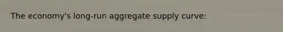 The economy's long-run aggregate supply curve: