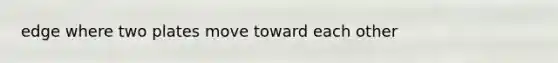 edge where two plates move toward each other