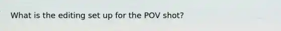 What is the editing set up for the POV shot?