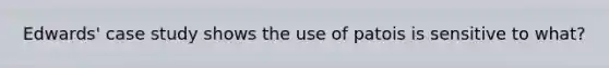 Edwards' case study shows the use of patois is sensitive to what?