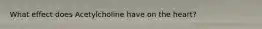 What effect does Acetylcholine have on the heart?