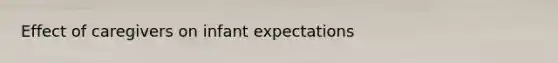 Effect of caregivers on infant expectations