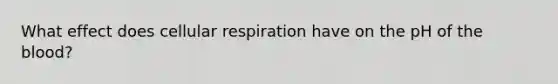 What effect does cellular respiration have on the pH of the blood?