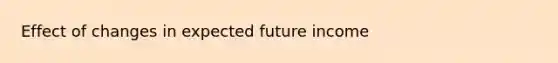 Effect of changes in expected future income