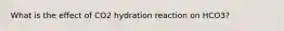 What is the effect of CO2 hydration reaction on HCO3?