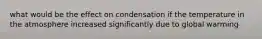 what would be the effect on condensation if the temperature in the atmosphere increased significantly due to global warming