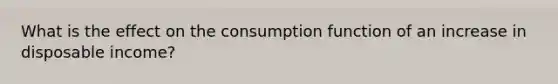 What is the effect on the consumption function of an increase in disposable income?