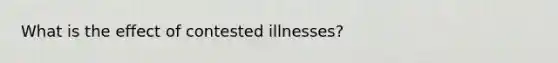 What is the effect of contested illnesses?