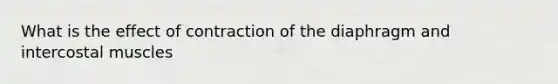 What is the effect of contraction of the diaphragm and intercostal muscles