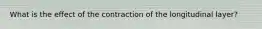 What is the effect of the contraction of the longitudinal layer?