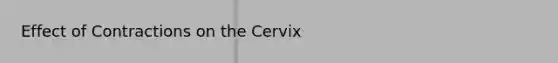 Effect of Contractions on the Cervix