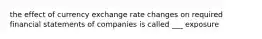 the effect of currency exchange rate changes on required financial statements of companies is called ___ exposure