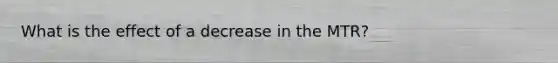 What is the effect of a decrease in the MTR?