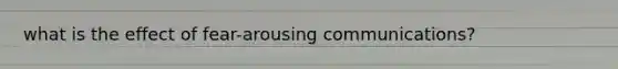what is the effect of fear-arousing communications?