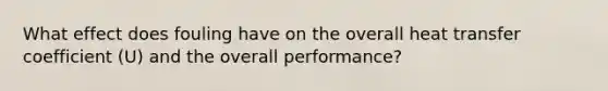 What effect does fouling have on the overall heat transfer coefficient (U) and the overall performance?